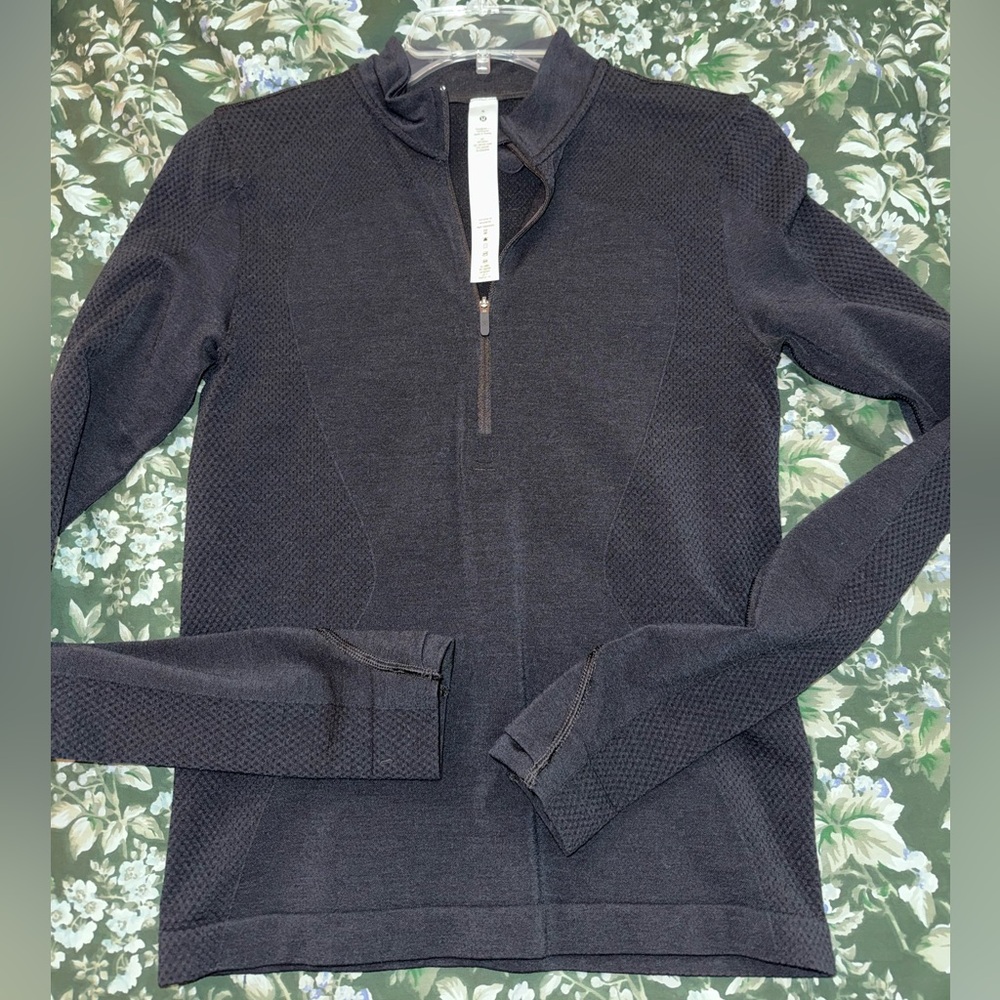 Women’s Lululemon Marino Black Quarter-Zip Sweater